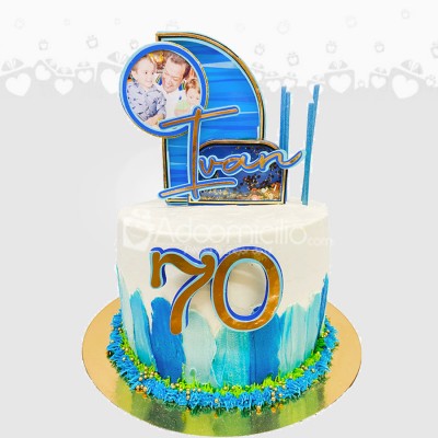 Torta Ocean Cumpleaños a Domicilio Para 30 Personas Pedido Solicitado Con 4 Días De Anticipación 