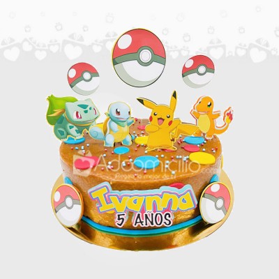 Torta Pokemon Especial Cumpleaños a Domicilio Cali Para 30 Personas Solicitud De Pedido Anticipado de 4 Días 
