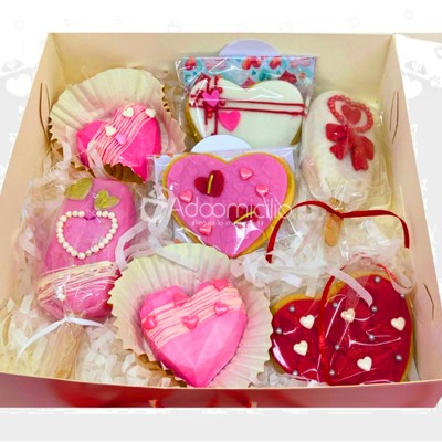 Caja De Dulces De Corazones Y Galletas Para Amor Y Amistad A Domicilio En Cali Pedido Con 1 Dia De Anticipacion