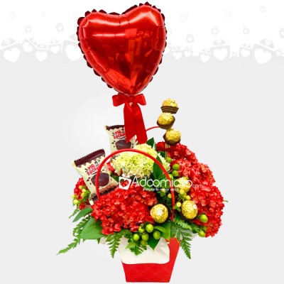 Arreglo Floral Con Chocolates Para Amor Y Amistad A Domicilio En Cali 