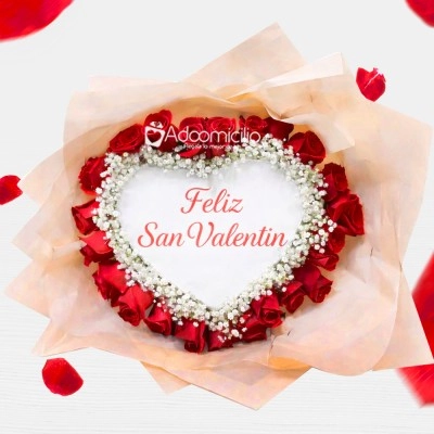 Bouquet De Rosas Para San Valentín Con Mensaje Oculto A Domicilio En Medellín 