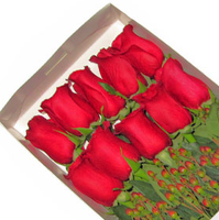 Caja de rosas x 10