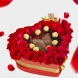 Corazón De Chocolate Rompible Con Rosas Para Amor Y Amistad A Domicilio En Bogotá Pedido Con Un Día De Anticipación  