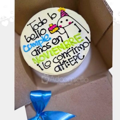 Torta De Cumpleaños Con Diseño De Flork  A Domicilio En Cali Pedido Con 2 Días De Anticipación 