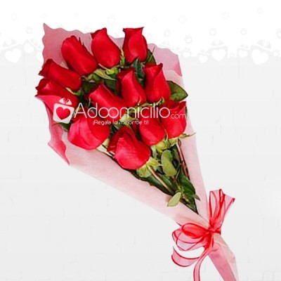 Bouquet Amor Rosal x 12 Dia de la Mujer A Domicilio En Cali