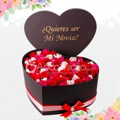 Corazón De Rosas x 35 Regalos Dia De La Mujer A Domicilio en Cali