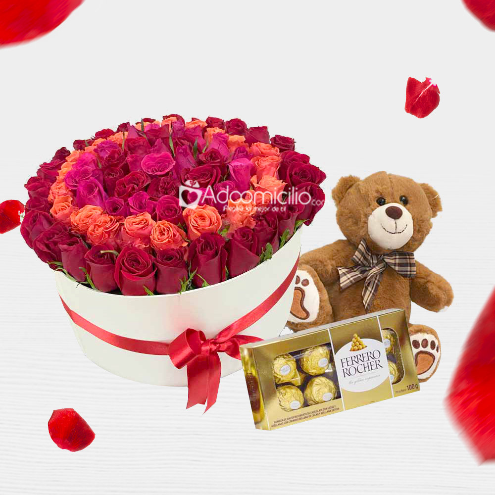 Regalo Para San Valentín Con Rosas Peluche Y Chocolates A Domicilio En Medellín 