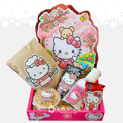 Merienda Con Temática De Hello Kitty Para El Día Del Niño A Domicilio En Bogotá Pedido Con Un Día Un Día Anticipación 