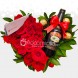 Corazón Con Rosas y Chocolates Arreglos de Flores En Manizales A Domicilio