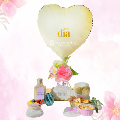 Desayuno Sorpresa Con Flores Para Mamá A Domicilio En Armenia Pedido Con Un Día De Anticipación 