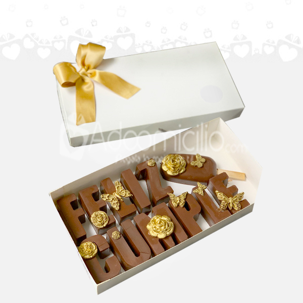 Feliz Cumple Letras De Chocolate Regalos De Cumpleaños A Domicilio En Armenia Pedido Con Un Dia De Anticipado