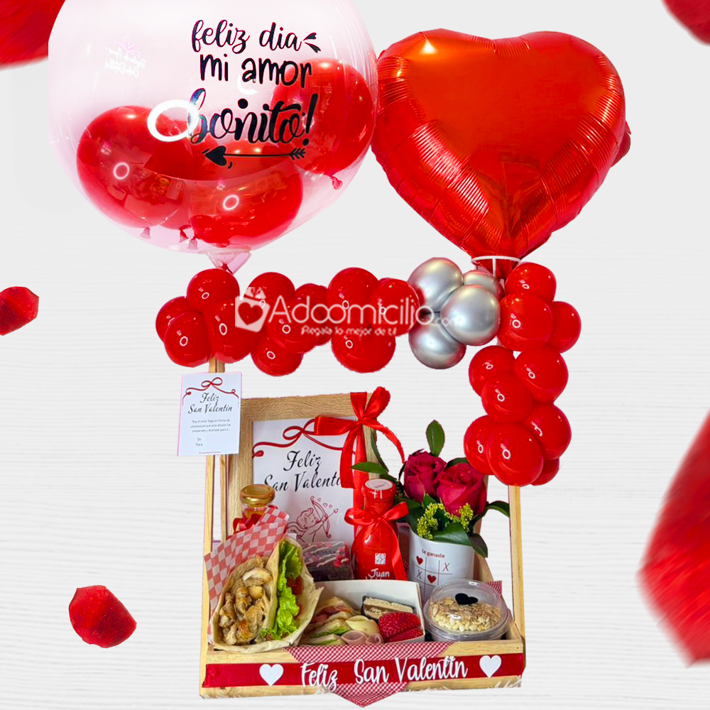 Desayuno Sorpresa Con Flores Para San Valentín A Domicilio En Cali Pedido Con Un Día De Anticipación 