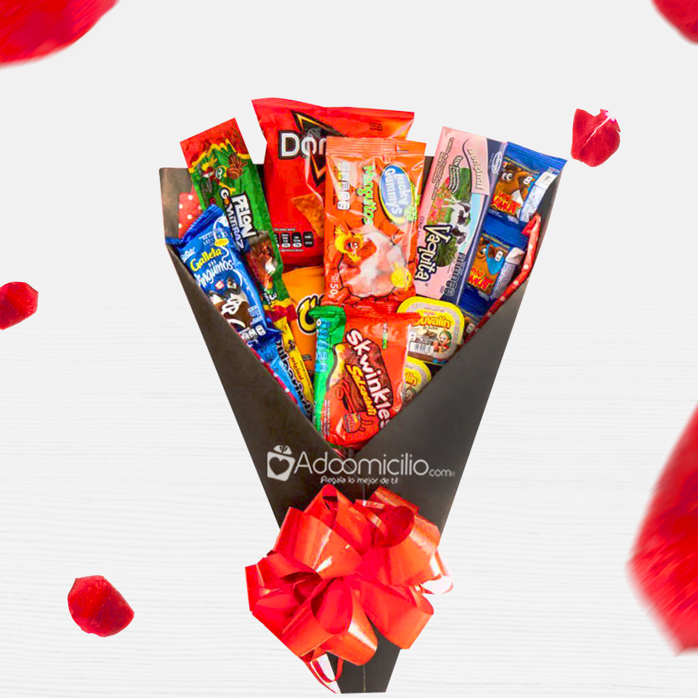 Bouquet De Dulces Para San Valentín A Domicilio En CDMX Pedido Con Un Día De Anticipación 