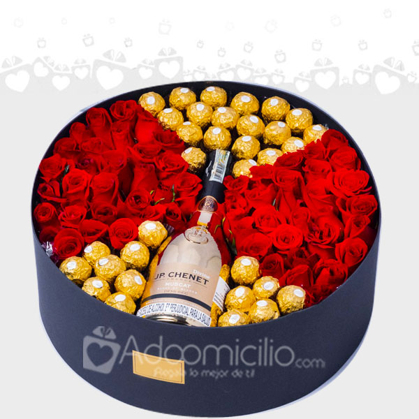 Regalo Premium De Rosas Y Vino Para Mamá A Domicilio En Medellín 